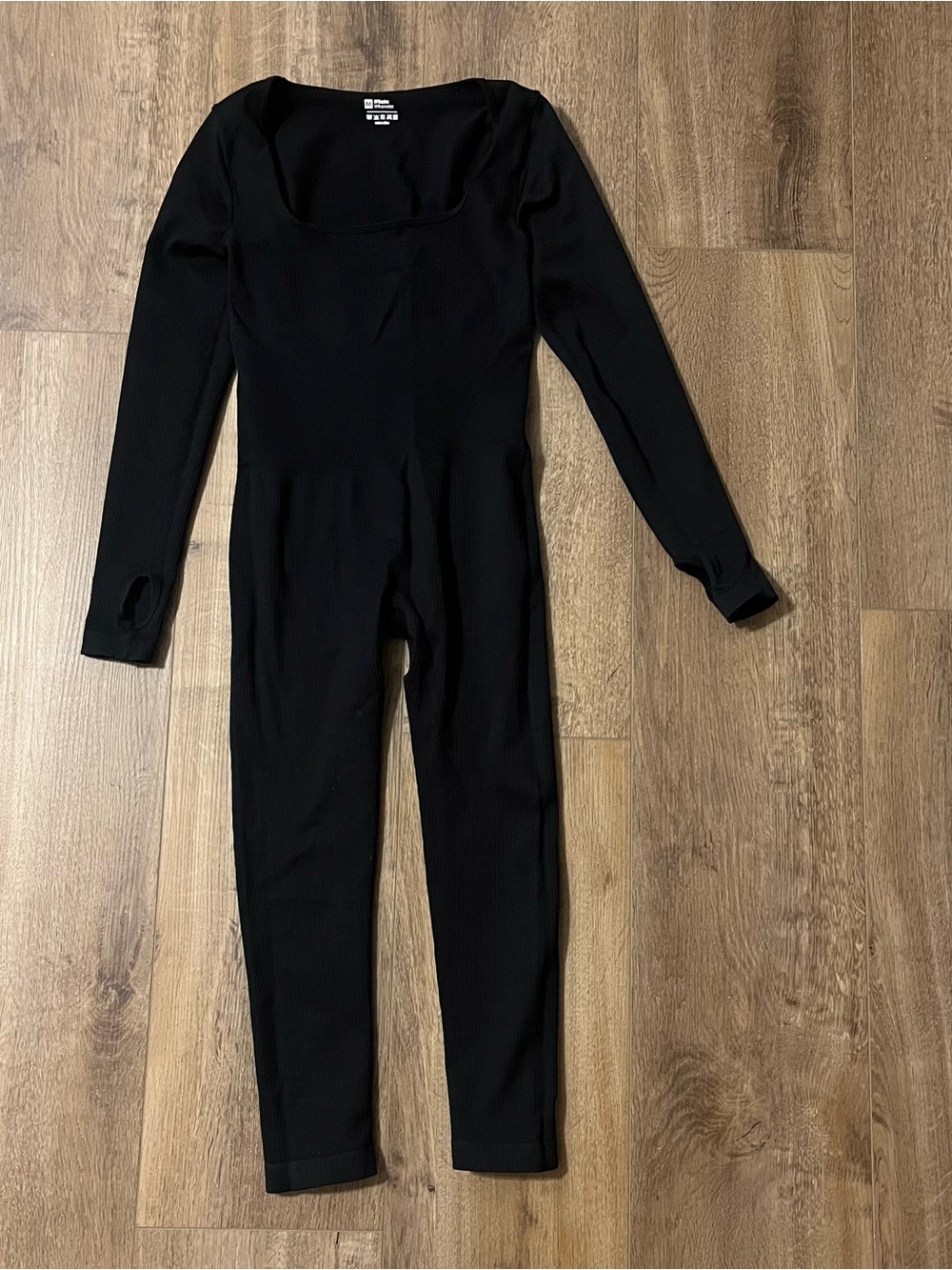 Long Sleeve Black Ribbed Jumpsuit size medium